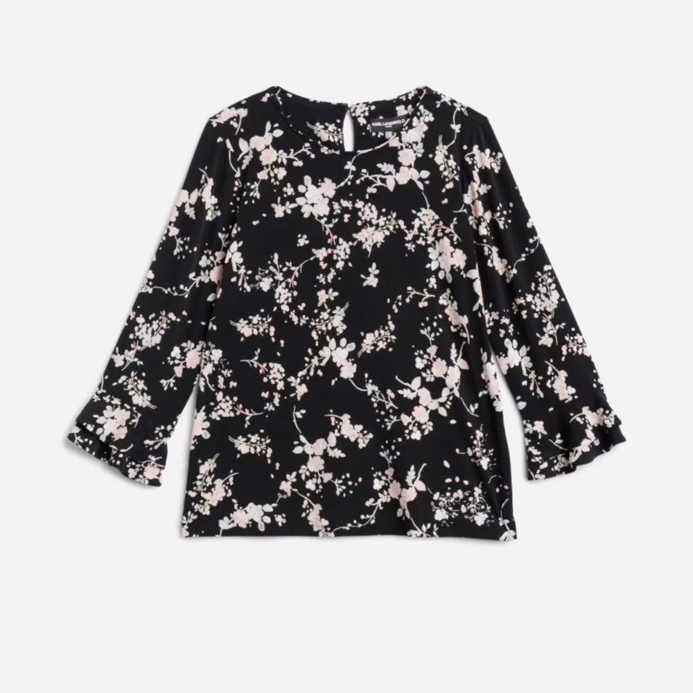 ⭐️Yessie Trumpet Sleeve Knit Top | Karl Lagerfield Paris | Size: L